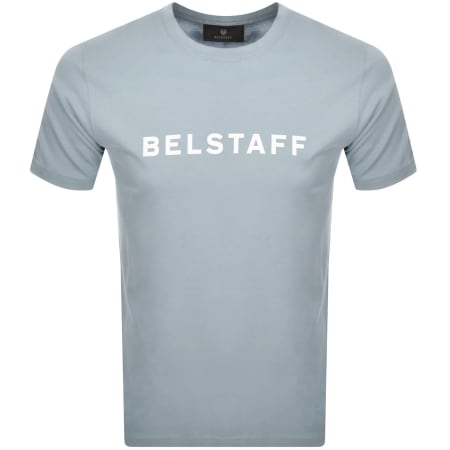 Belstaff Short Sleeve Logo T Shirt Quarry Blue | Mainline